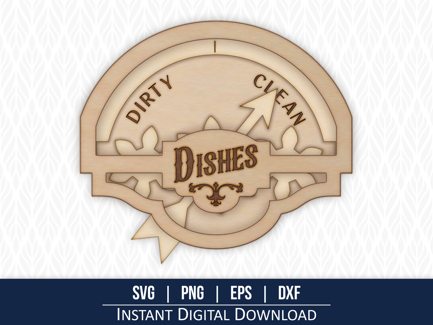 Dish Washer Status Indicator SVG Template