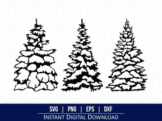 Snowy Trees SVG