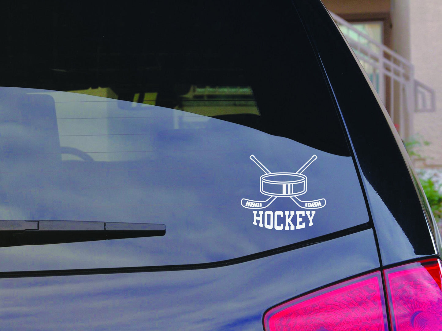 Hockey Stick and Puck Logo SVG