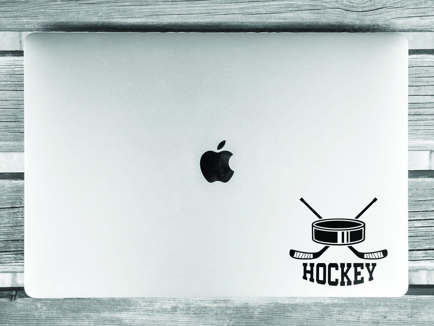 Hockey Stick and Puck Logo SVG