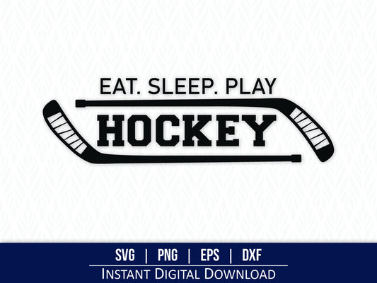 Eat Sleep Play Hockey SVG