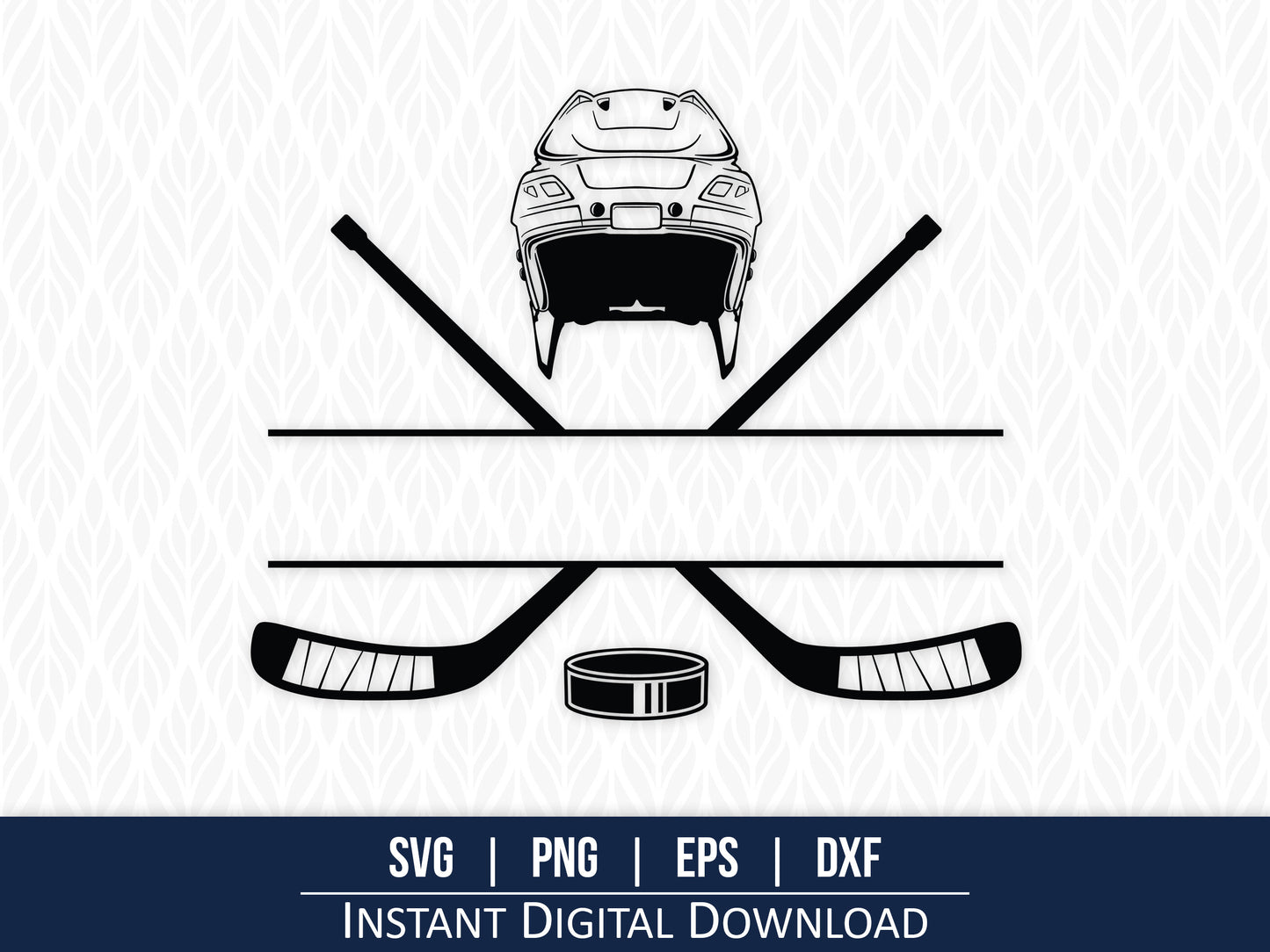 Hockey Split Monogram SVG