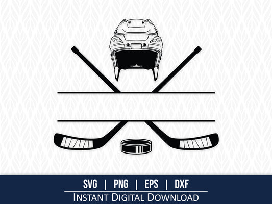 Hockey Split Monogram SVG