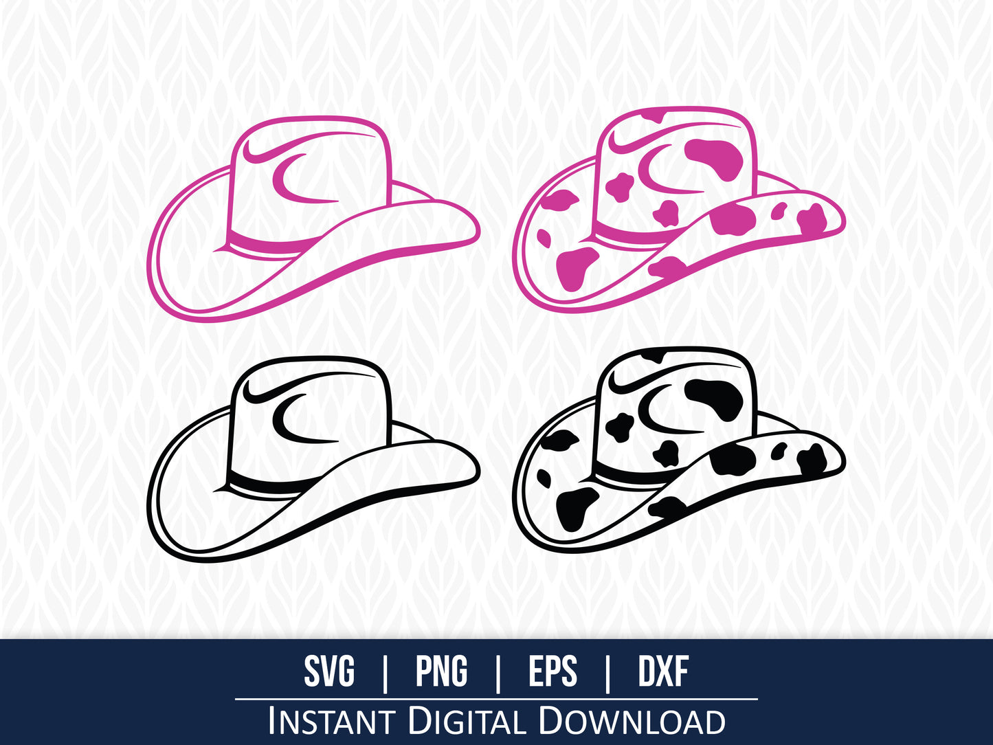 Cowboy and Cowgirl Hat SVG