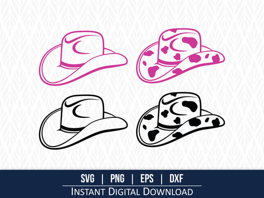 Cowboy and Cowgirl Hat SVG