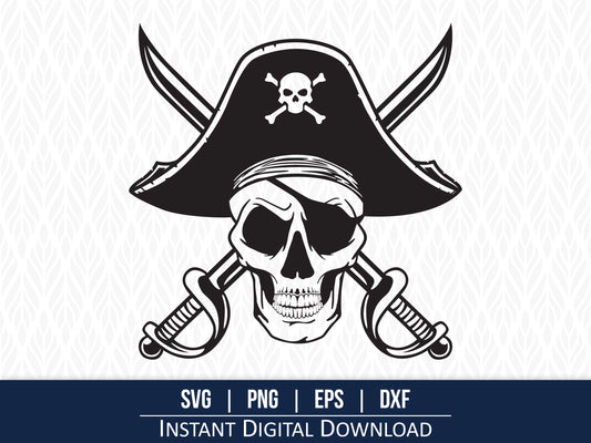 Pirate Skull SVG