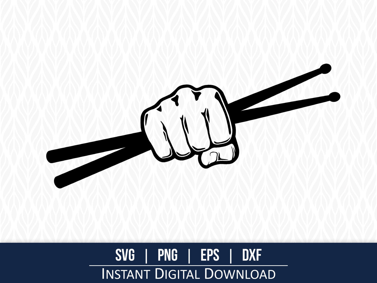 Fist holding drumsticks SVG