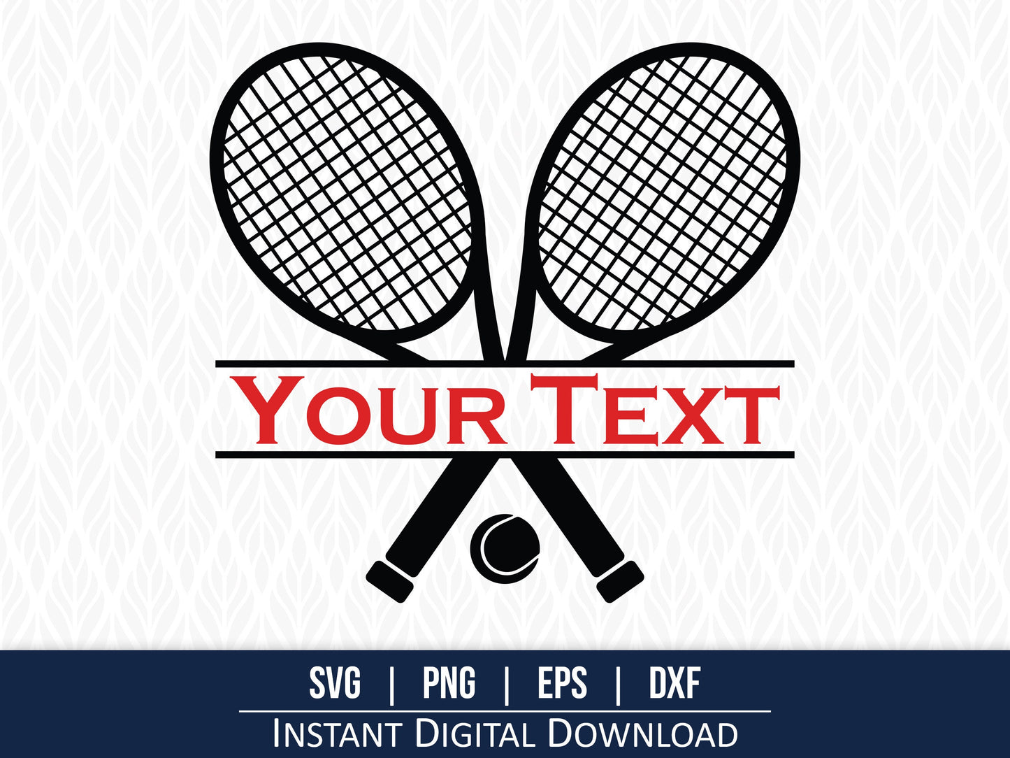 Tennis Split Monogram SVG