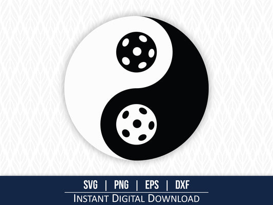 Pickleball Yin Yang SVG