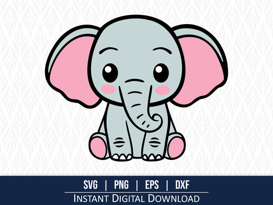 Baby Elephant SVG