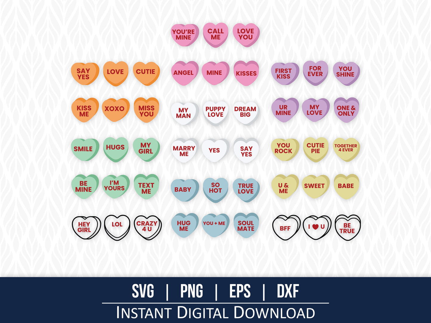 Valentine Candy Heart SVG