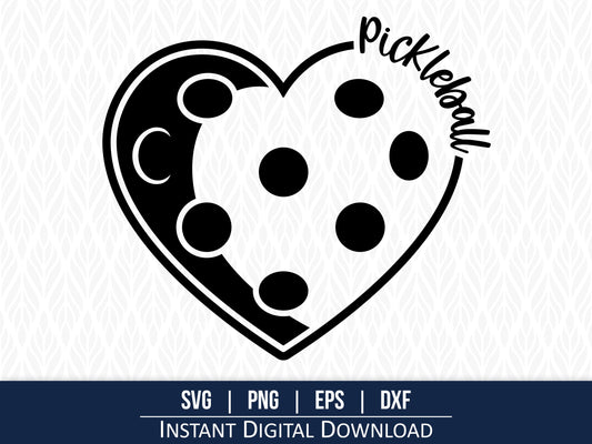 Pickleball Heart SVG