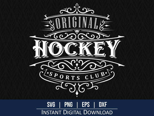 Vintage Hockey Logo SVG