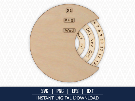 Perpetual Calendar SVG Template