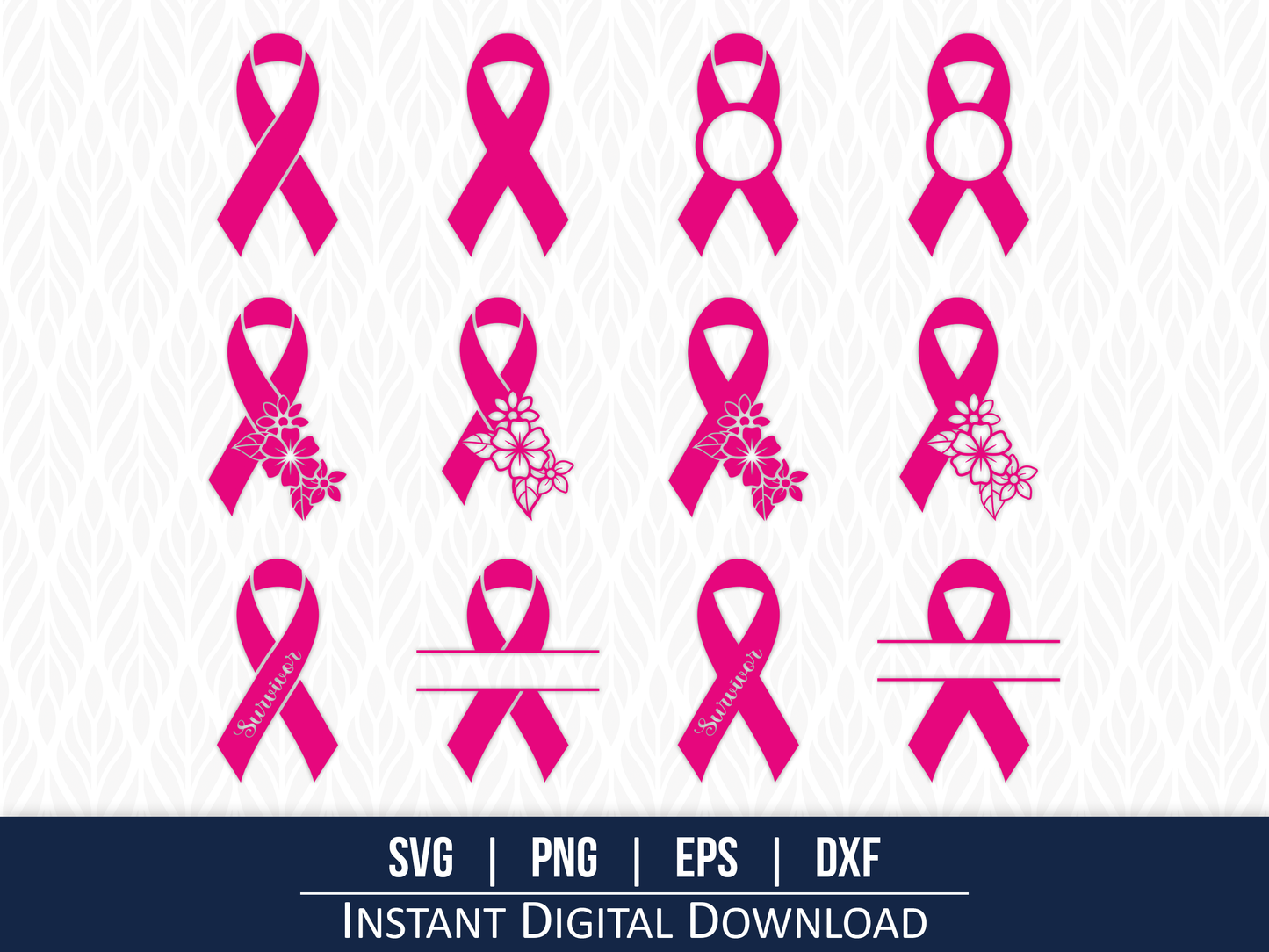 Breast Cancer Awareness Ribbon SVG Bundle